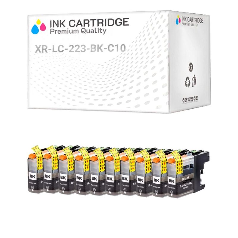 Cartucce Brother LC223BK LC-223-BK Nero Compatibile KIT 10