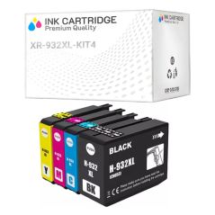 Vendita 4 Cartucce Hp 932 XLBK Nero + Colore Compatibile Xenres