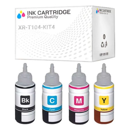 Acquista 4 Cartucce Epson T104 Nera + Colore Compatibile