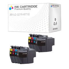 10 Cartucce Compatibili Per Brother LC-3219 Nera + Colore prodotto da Xenres