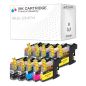 10 Cartucce Brother LC123 LC121 Nero + Colore Compatibili